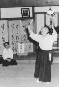 O-Sensei at Aikikai Hombu Dojo Kagami Biraki c. 1963
